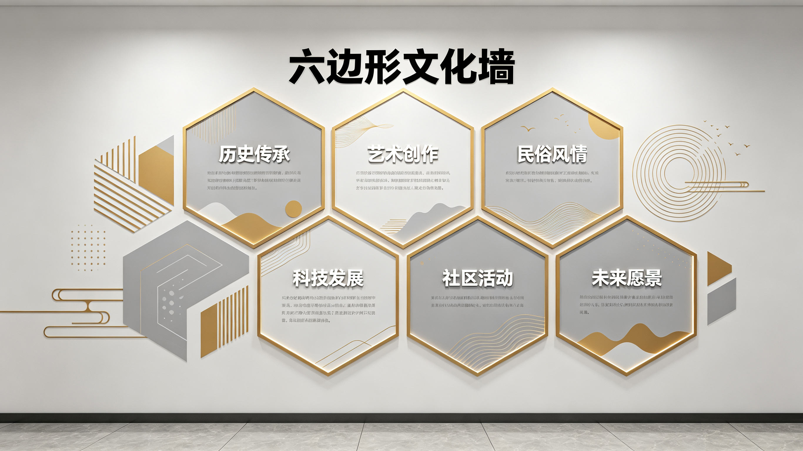 永顺企业文化墙 | 六边形信息美学